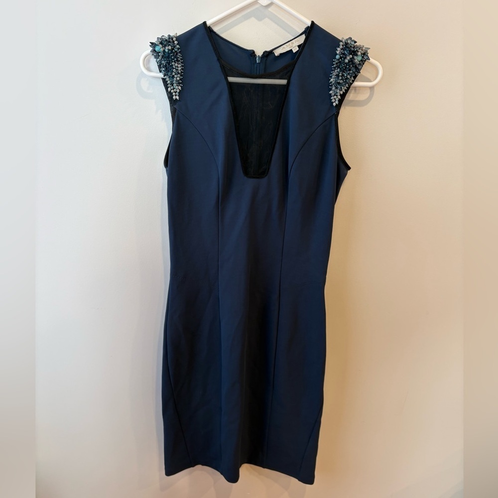 Amen Embellished Shoulder Mini Dress
